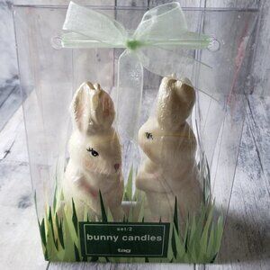 (Set of 2) Tag Bunny Rabbit Wax Burning Candles